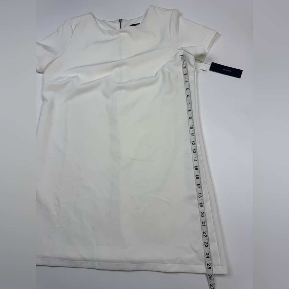 NWT Lulu's Shift & Shout Lined Ivory Shift Mini Dress Womens Size XL - Picture 11 of 13